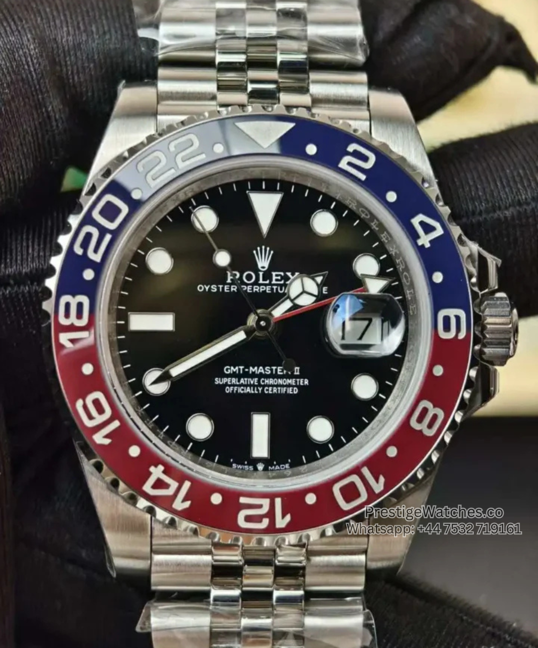 Rolex GMT Master II Black Dial "Pepsi" 16710 Super Clone