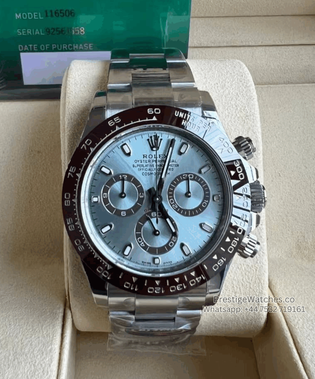 [EXCLUSIVE] Rolex Super Clone Daytona Platinum Transparent Back 4131 Movement 116506