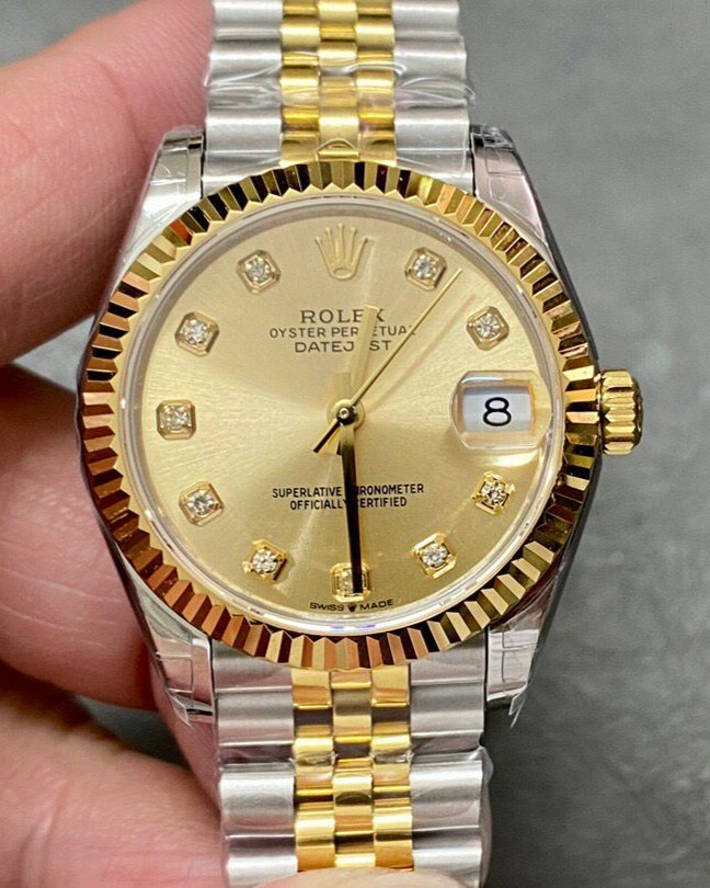 Rolex Datejust Super Clone Mid-Size 31mm Champagne Dial 68278