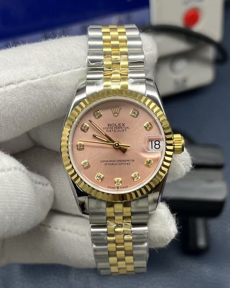 Rolex Datejust Superr Clone 31mm Mid-Size Pink Floral Dial 178271