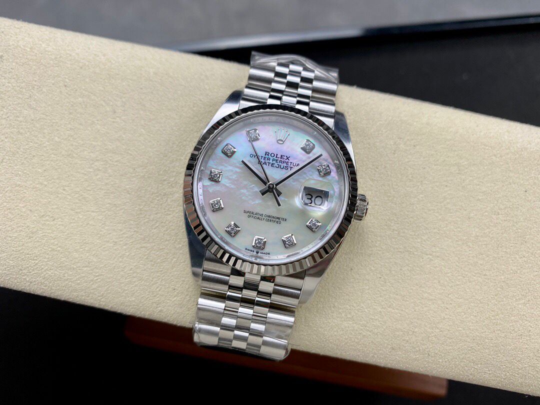Rolex Datejust Super Clone 36mm Mother of Pearl – White Dial 116244