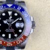 Close-up of a high-end Rolex wristwatch with a silver bezel and white face