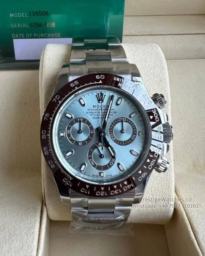 rolex daytona platinum super clone 4131 movement