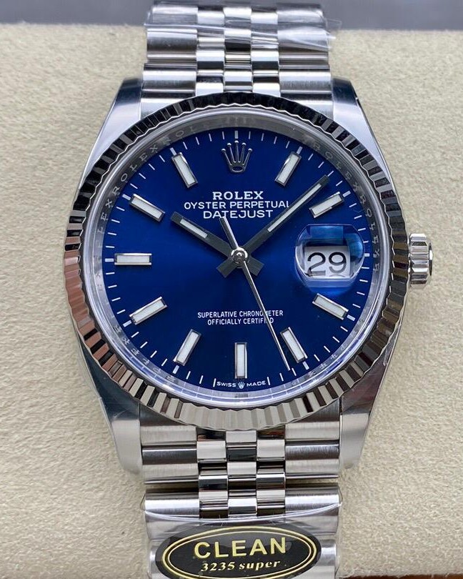 Rolex Datejust Super Clone 36mm Blue Dial 116234