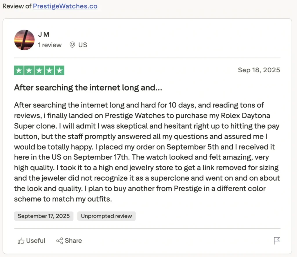 prestigewatches replica reviews