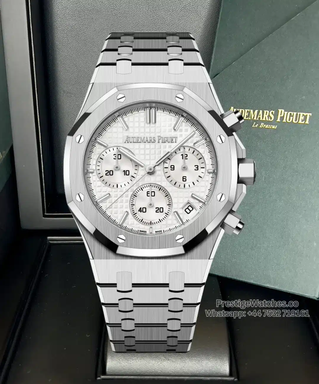 AP Royal Oak Super Clone 26240 SilverWhite Dial Chronograph APS 4401 Movement