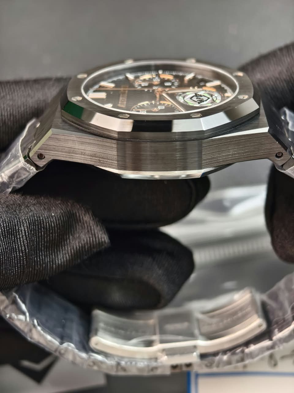Audemars Piguet Royal Oak Super Clone Chronograph Stainless Steel Black Dial APS 4401 Movement