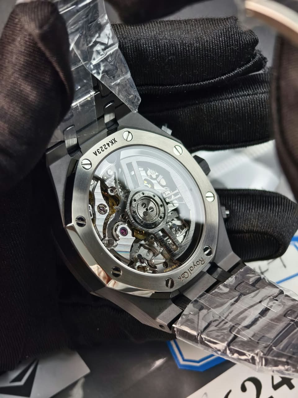 Audemars Piguet Royal Oak Super Clone Chronograph Stainless Steel Black Dial APS 4401 Movement