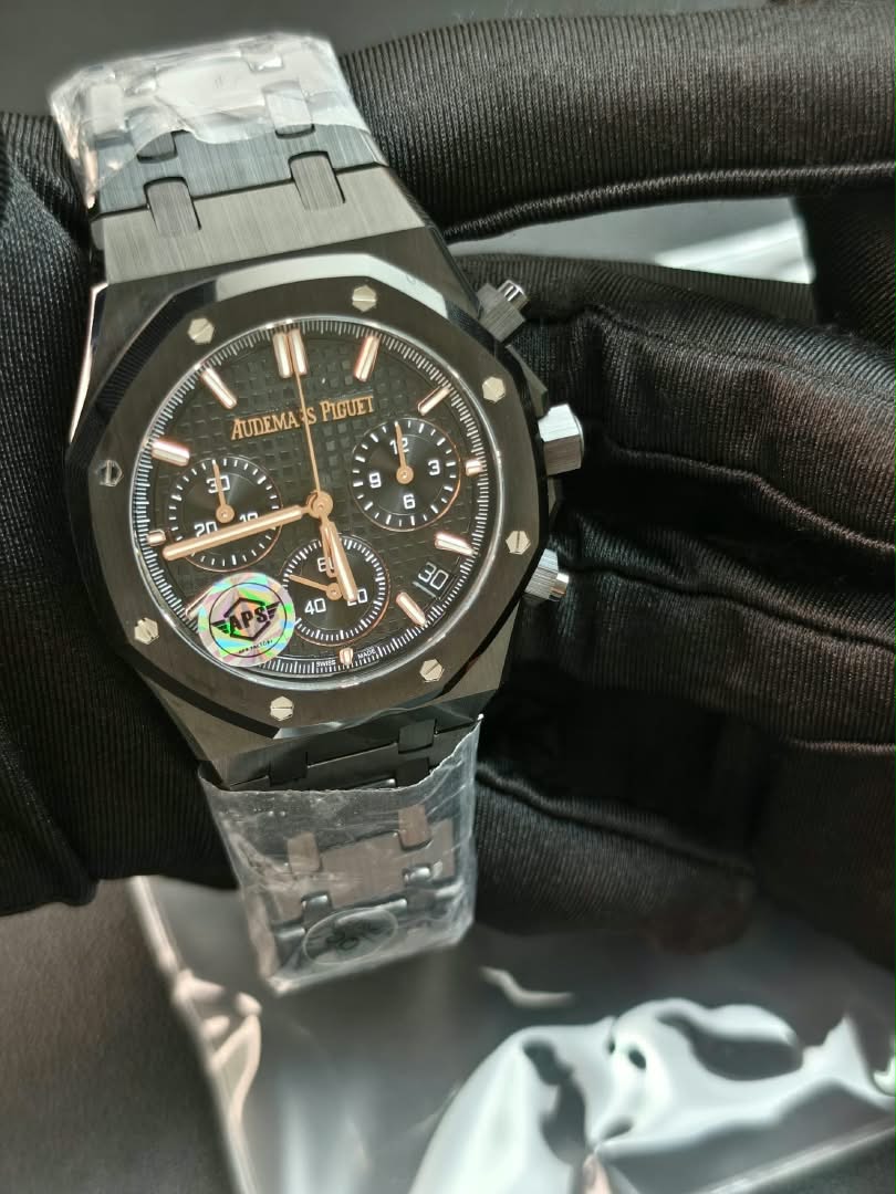 Audemars Piguet Royal Oak Super Clone Chronograph Stainless Steel Black Dial APS 4401 Movement