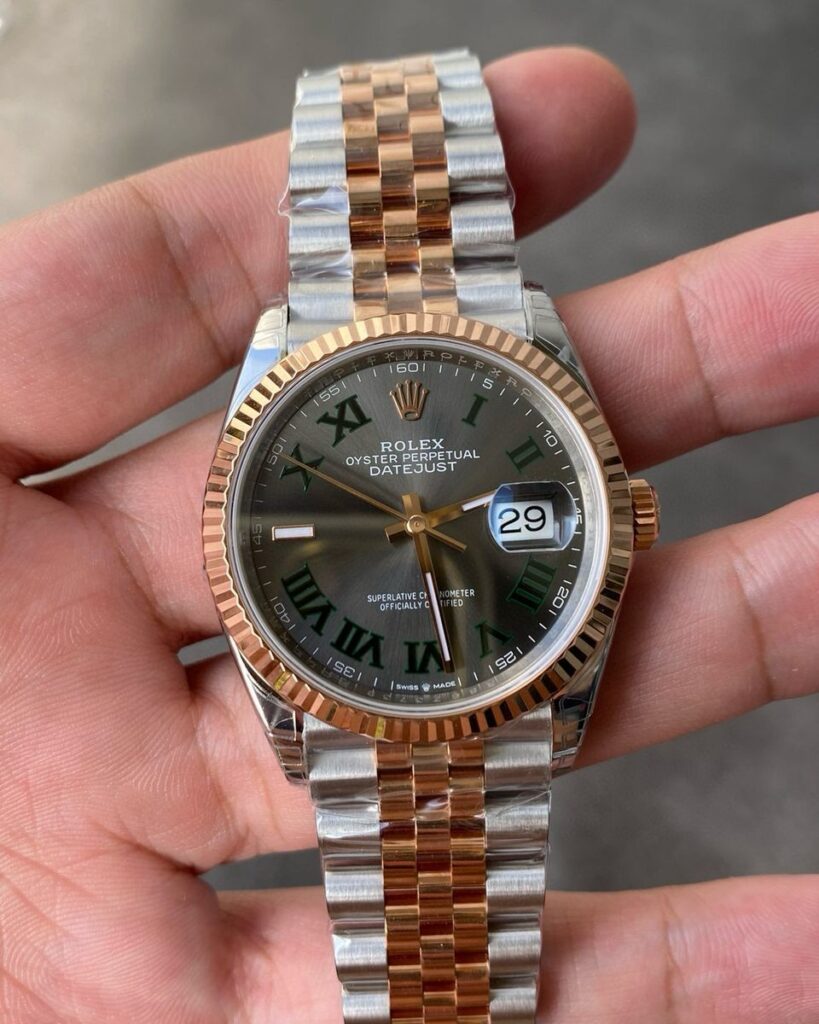 Rolex DateJust Super Clone Wimbledon Two Tone