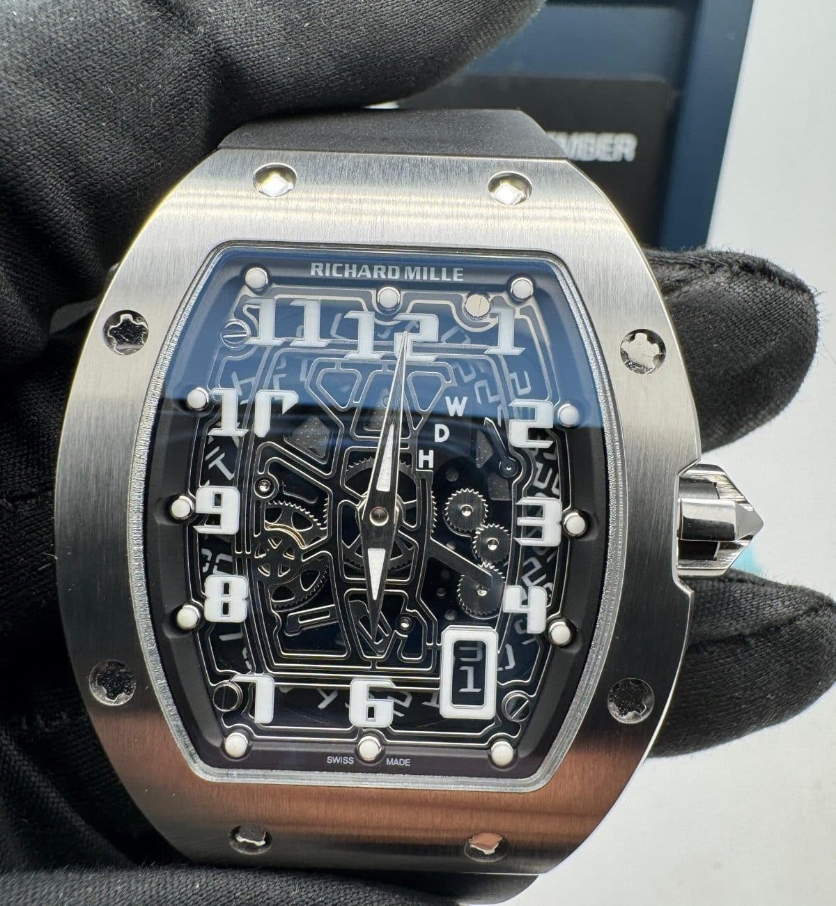 AVF RM67-01 Titanium Skeleton Dial on Black Rubber Strap CRMA6 Clone