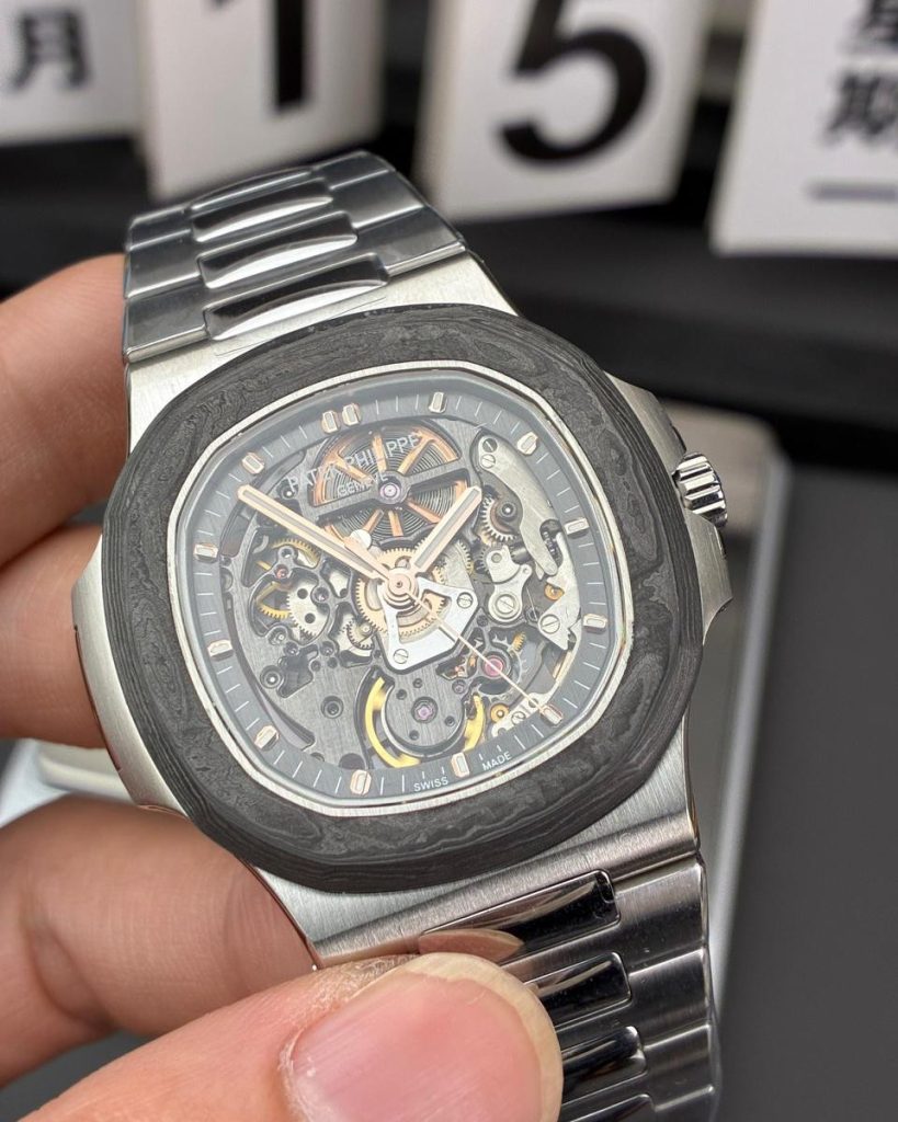 Patek Philippe Nautilus 5711 DIW Factory Skeleton Carbon Bezel Best Edition